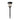 Black outdoor garden light with clear glass cover on a white background