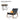 GRANDPATIO Outdoor Modern Rocking Chair with Water-Resistant Fabric & Walnut-Finish Legs.