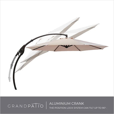 grand patio napoli umbrella GRAND PATIO 12 FT Deluxe NAPOLI SUNBRELLA Cantilever Umbrella with Umb – GRANDPATIO