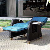 MOOR indoor and outdoor wicker extra-long recliner with cushion