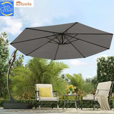 12 FT Deluxe NAPOLI SUNBRELLA Cantilever Umbrella