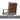 Chair with woven brown strap and gray cushion on a white background