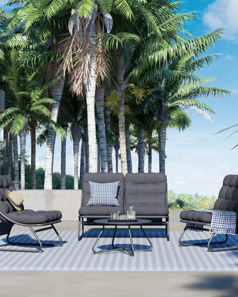 GRAND PATIO 4-Piece Conversation Set  with Removable Cushion.