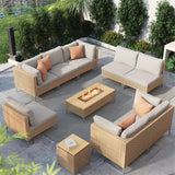 10 Pieces Sectional with Fire Pit