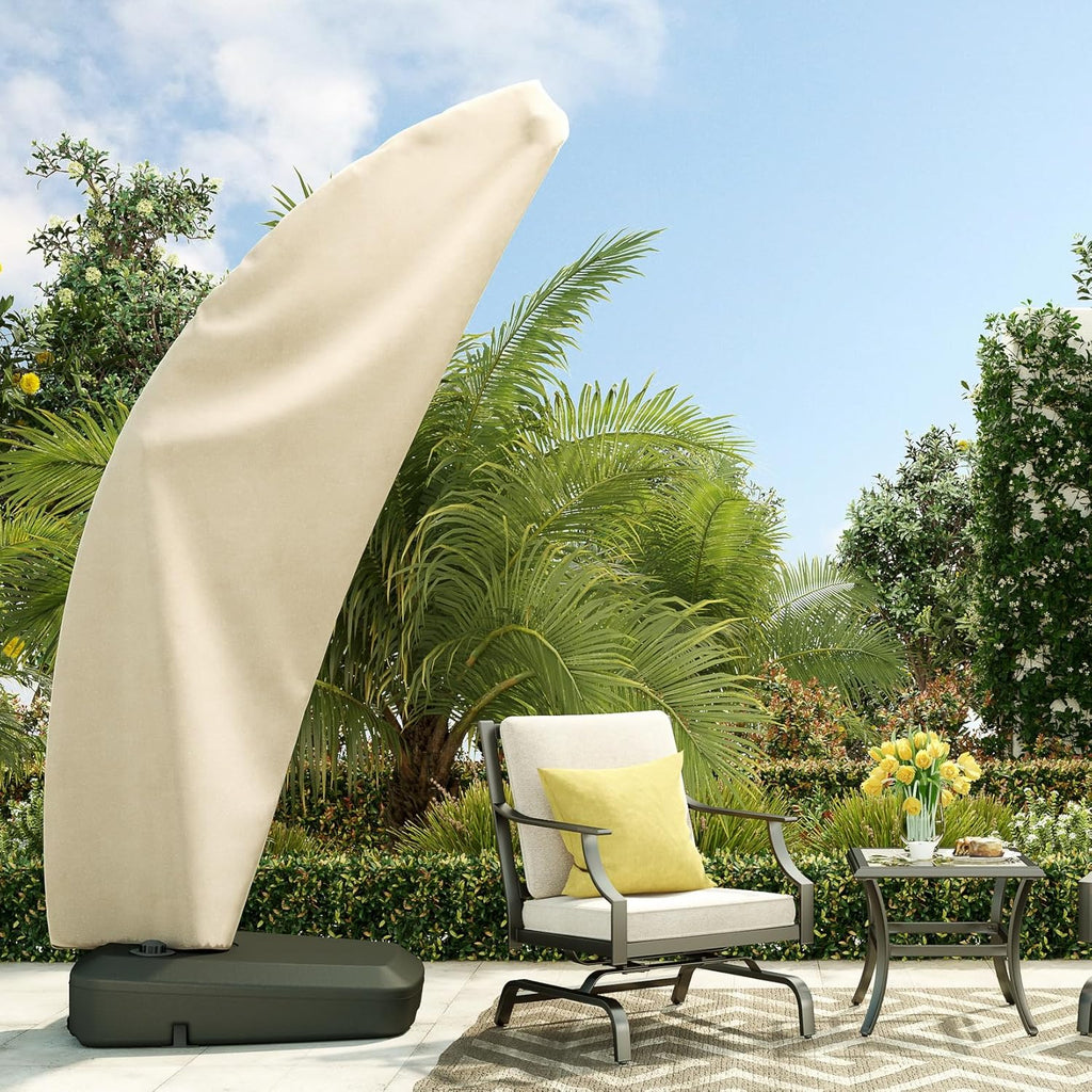 GRAND PATIO Deluxe Cantilever Umbrella Cover for 9 to 12 FT Offset Umbrella, 10×13 FT Offset Umbrella, Banana Style Patio Umbrella Cover