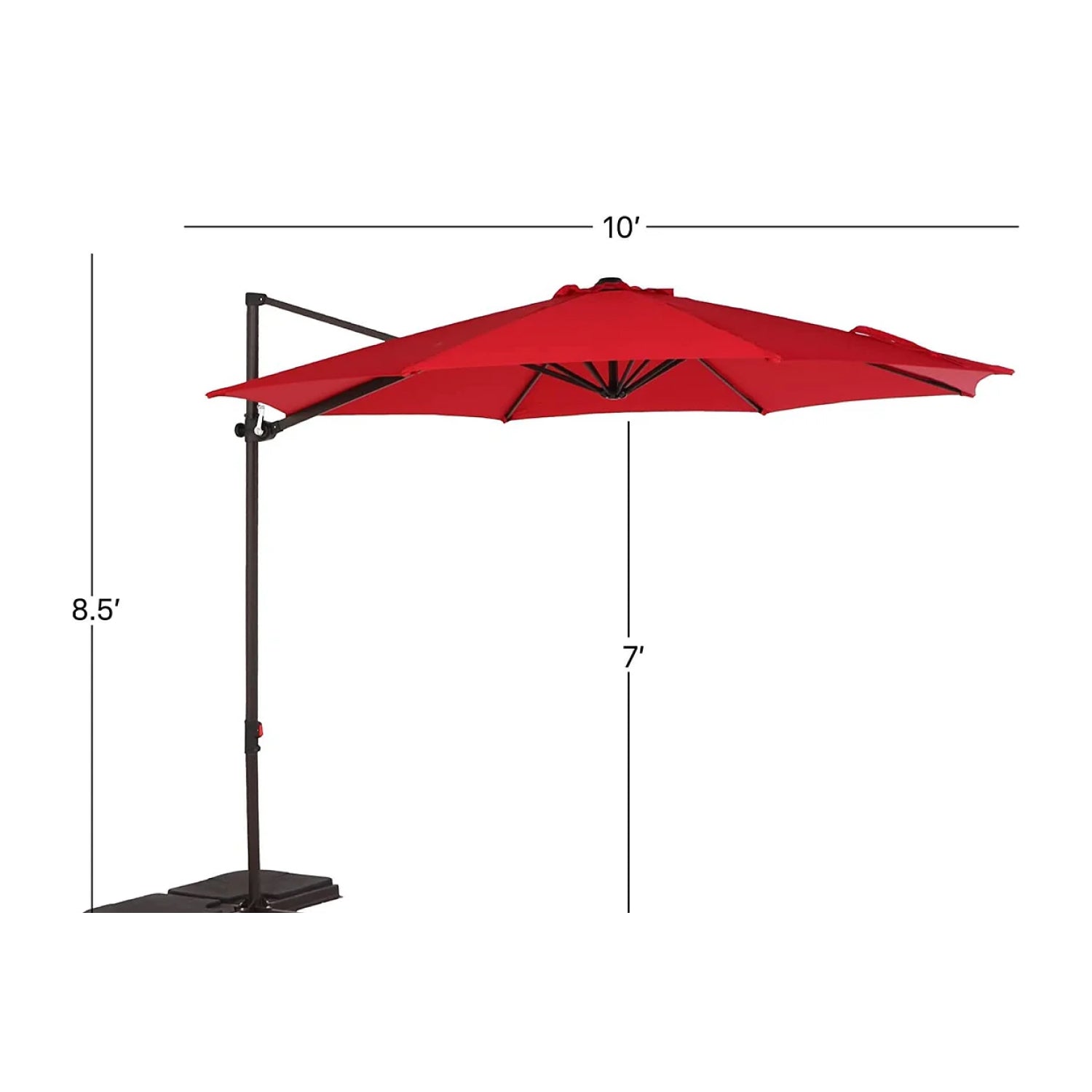 grand patio deluxe 10 ft aluminium offset umbrella GRAND Patio 10FT Outdoor Aluminum Patio Umbrella, Market Cantilever large Outdoor Umbrella Polyester Patio Shade UV Protection,Offset Patio Umbrella W