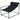 Black lounge chair with metal frame on a white background